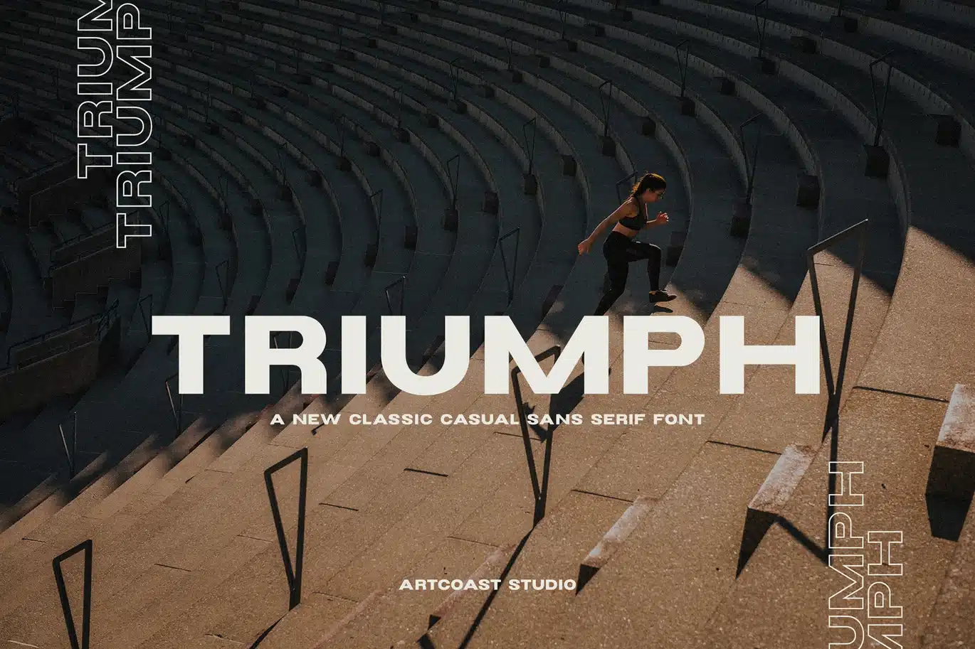 Triumph – Sans Serif Wide Font font preview