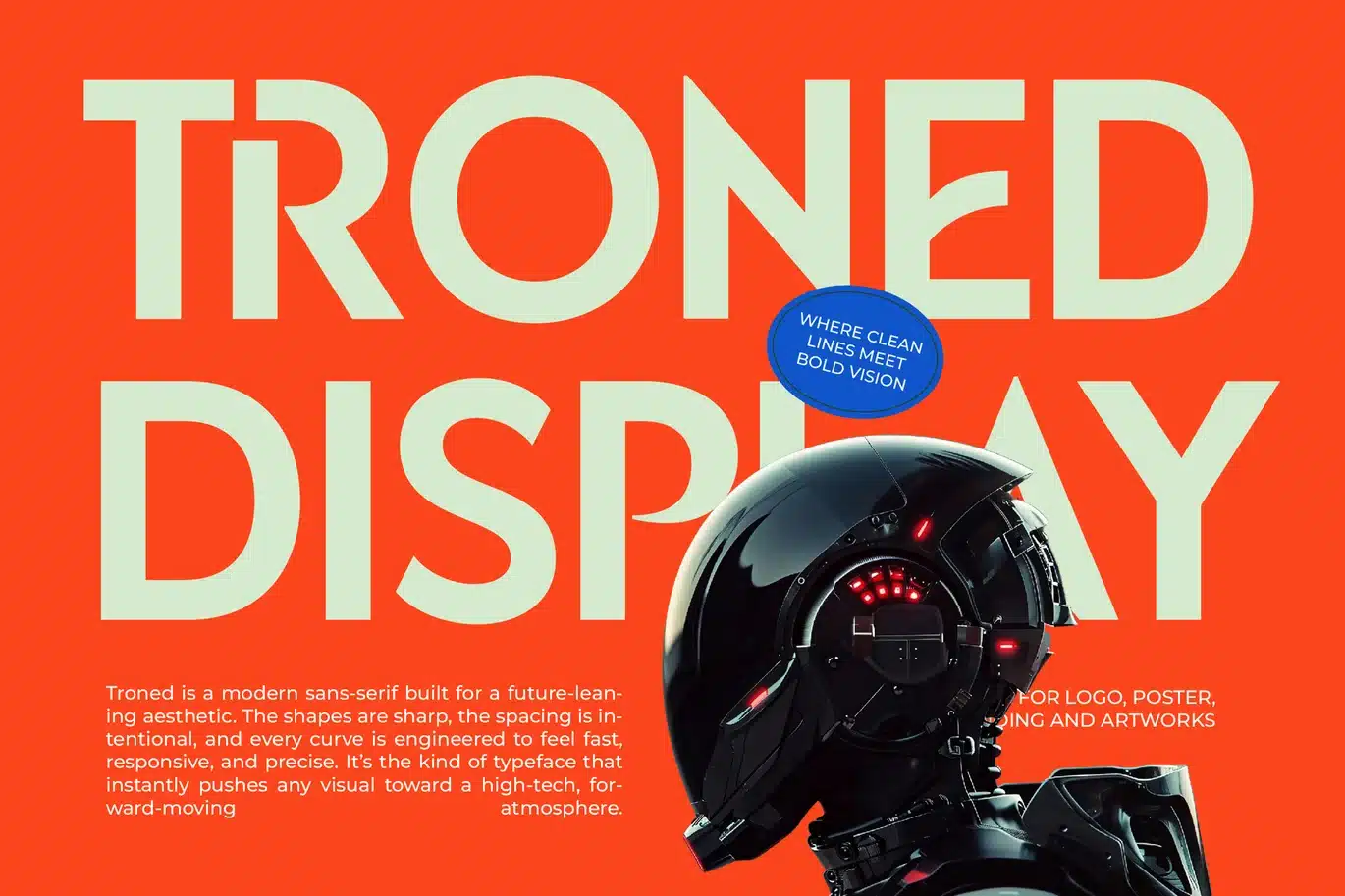 Troned Modern Sans Serif Font font preview