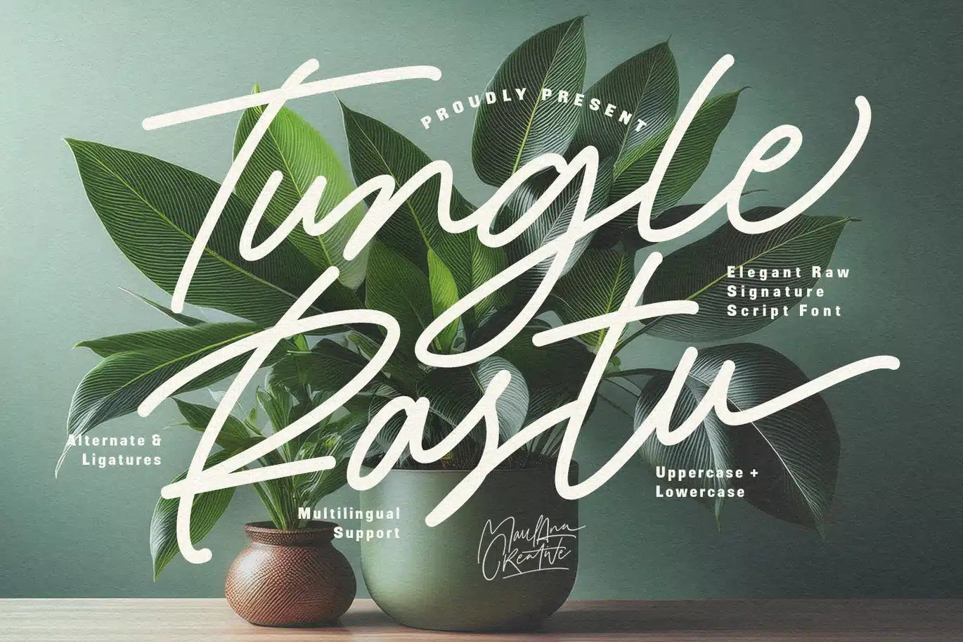 Tungle Rastu Raw Signature Script Font font preview
