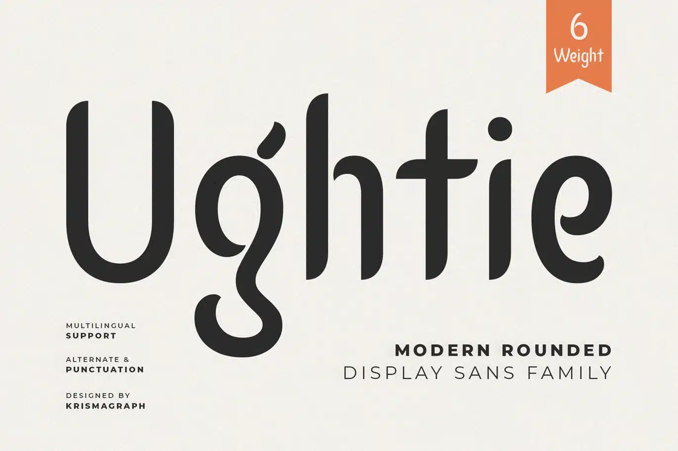 Ughtie – Elegant Sans Family Font font preview