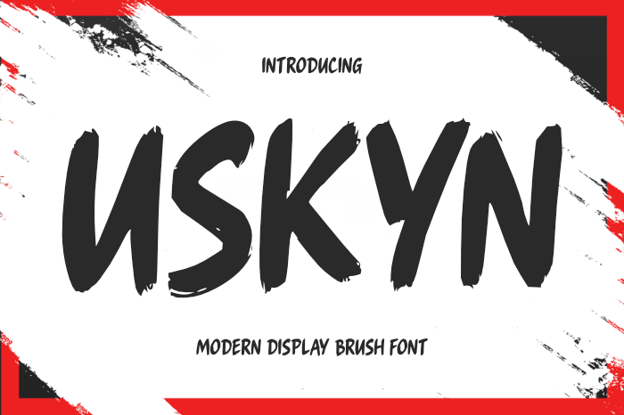 Uskyn Font font preview