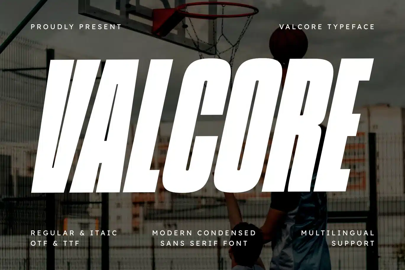 Valcore – Modern Condensed Sans Serif Font font preview