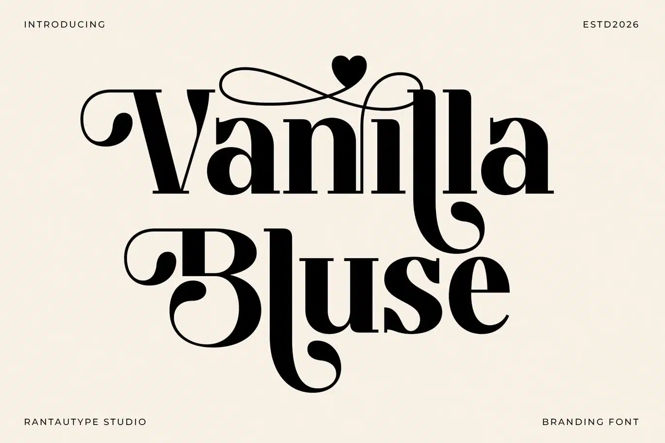 Vanilla Bluse Branding Serif Font font preview