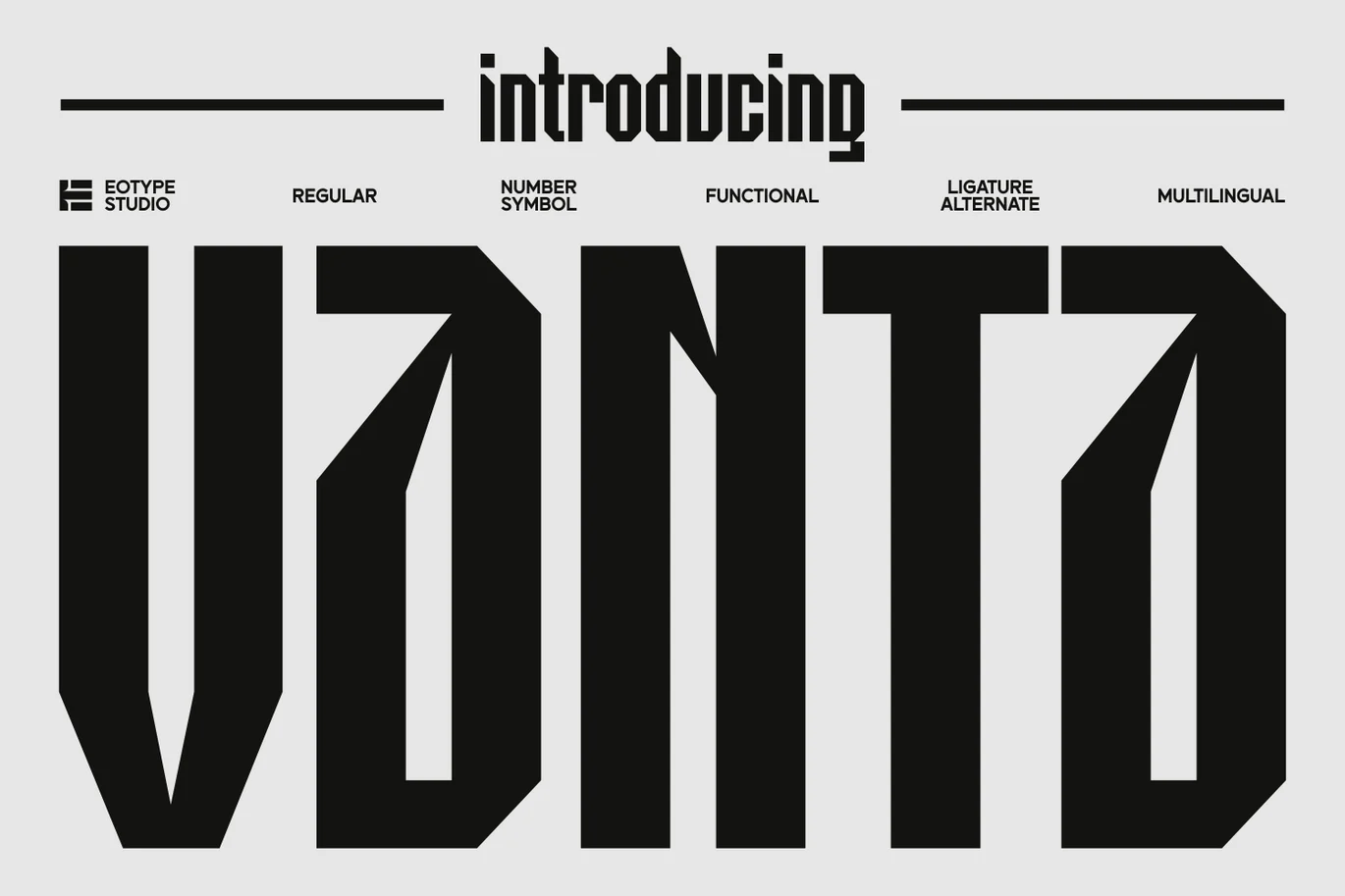 Vanta Typeface Font font preview