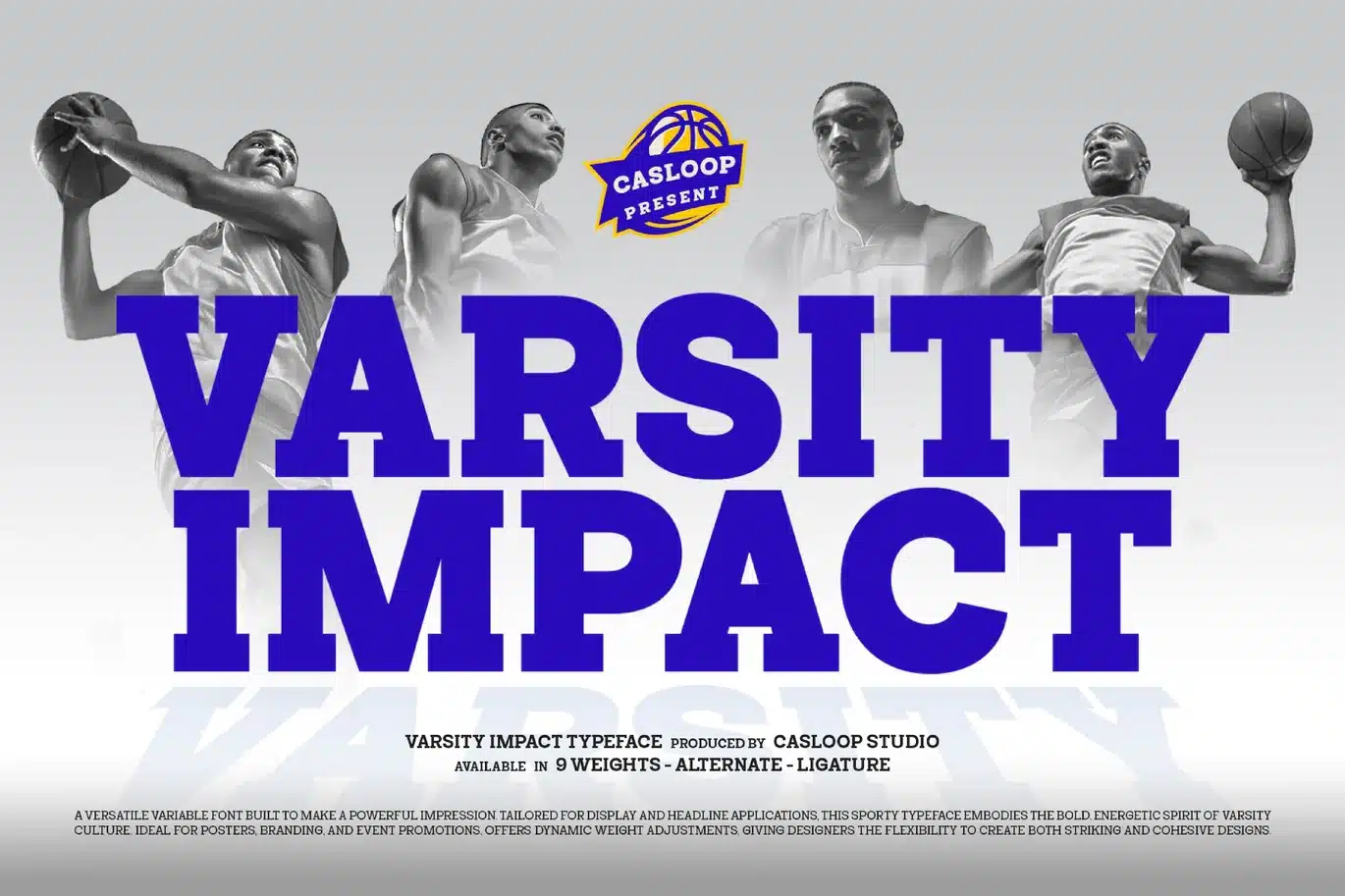 Varsity Impact – Slab Serif College Sporty Brand Font font preview