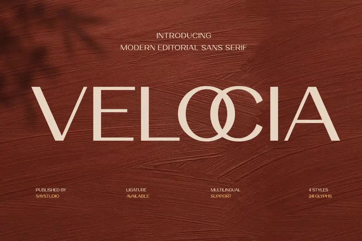Velocia – Modern Editorial Sans Font font preview