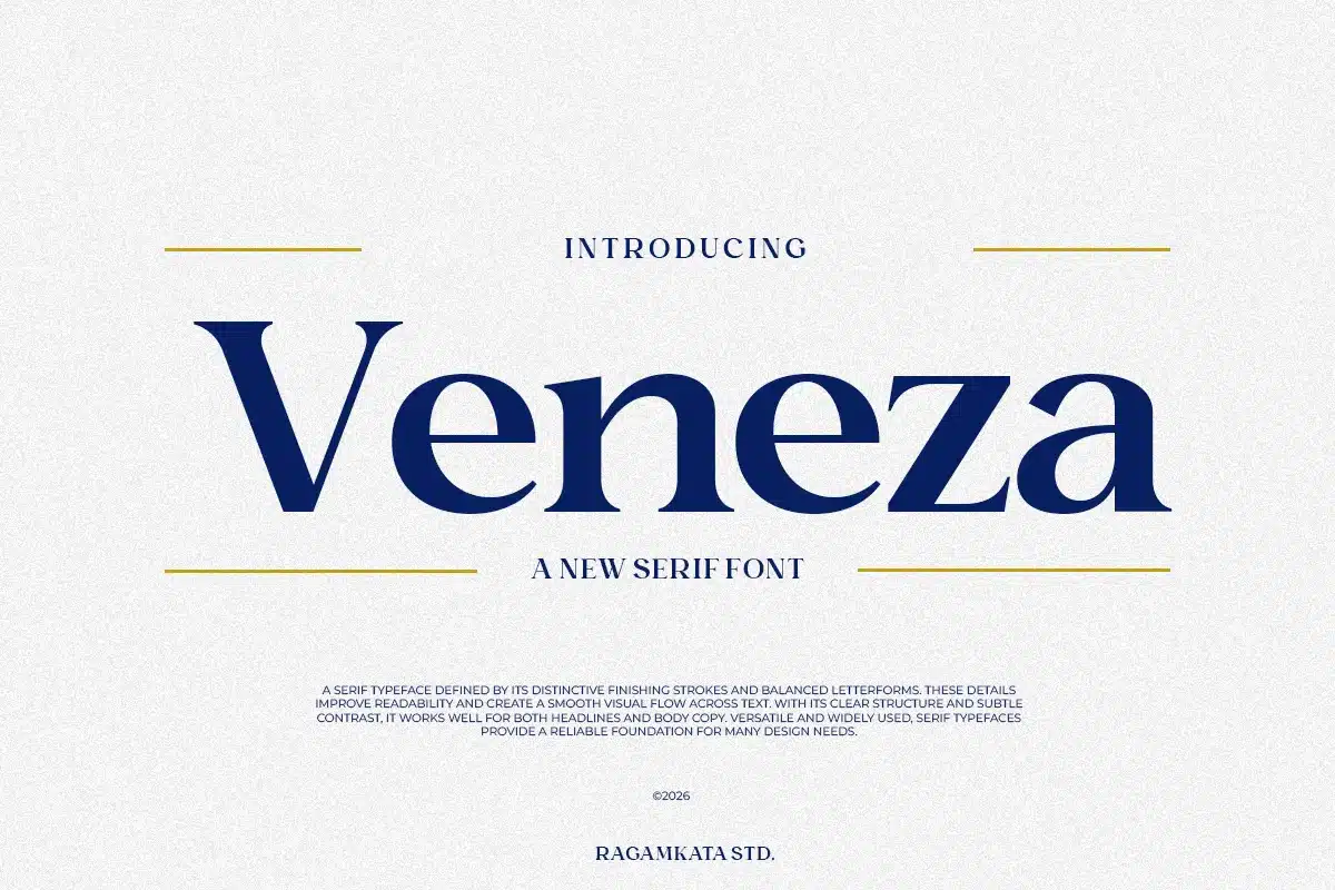 Veneza – Modern Serif Typeface Font font preview