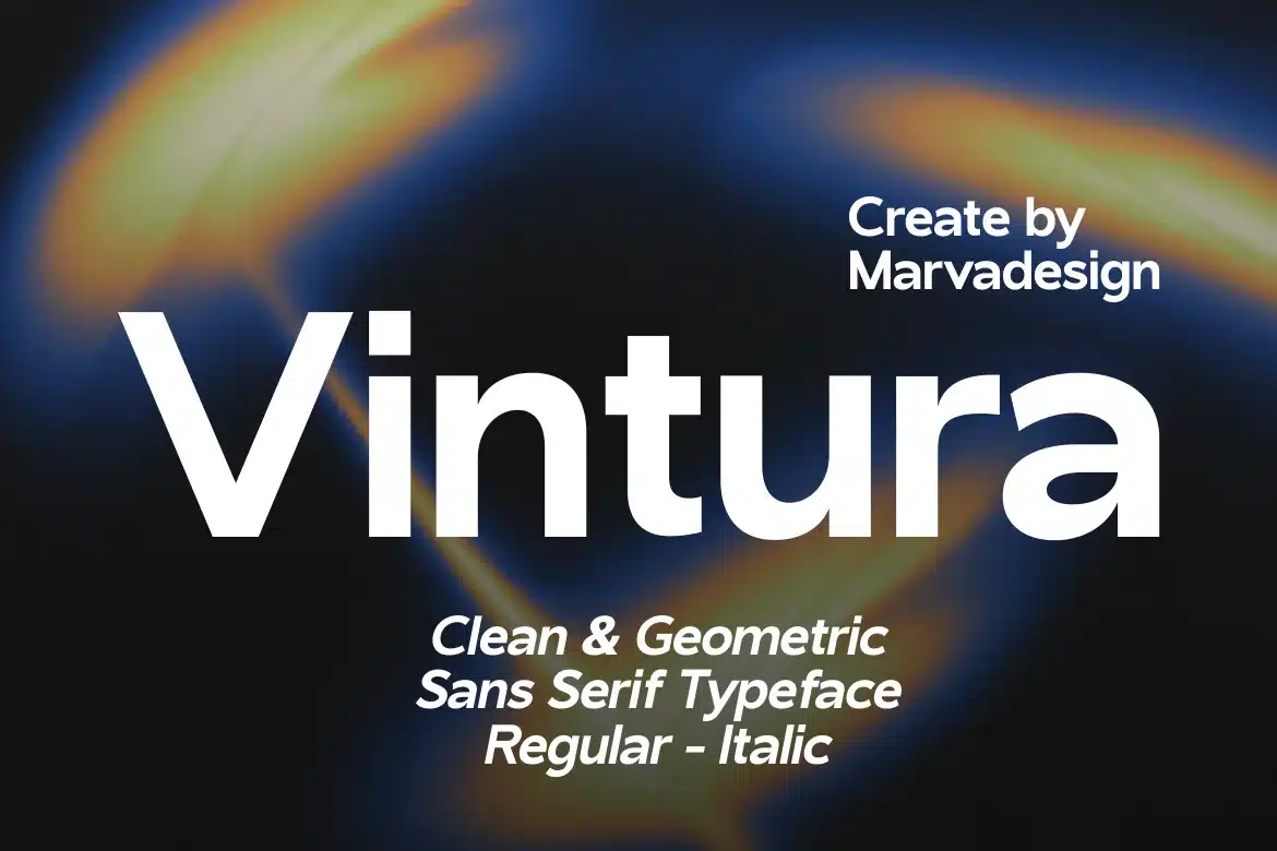 Vintura – A Modern Sans Serif Font font preview