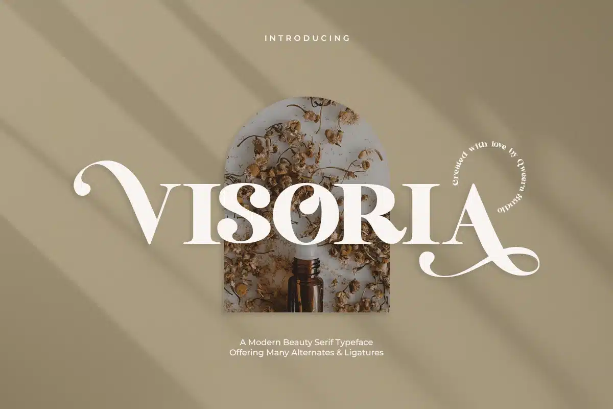 Visoria – Modern Luxury Logo Font font preview