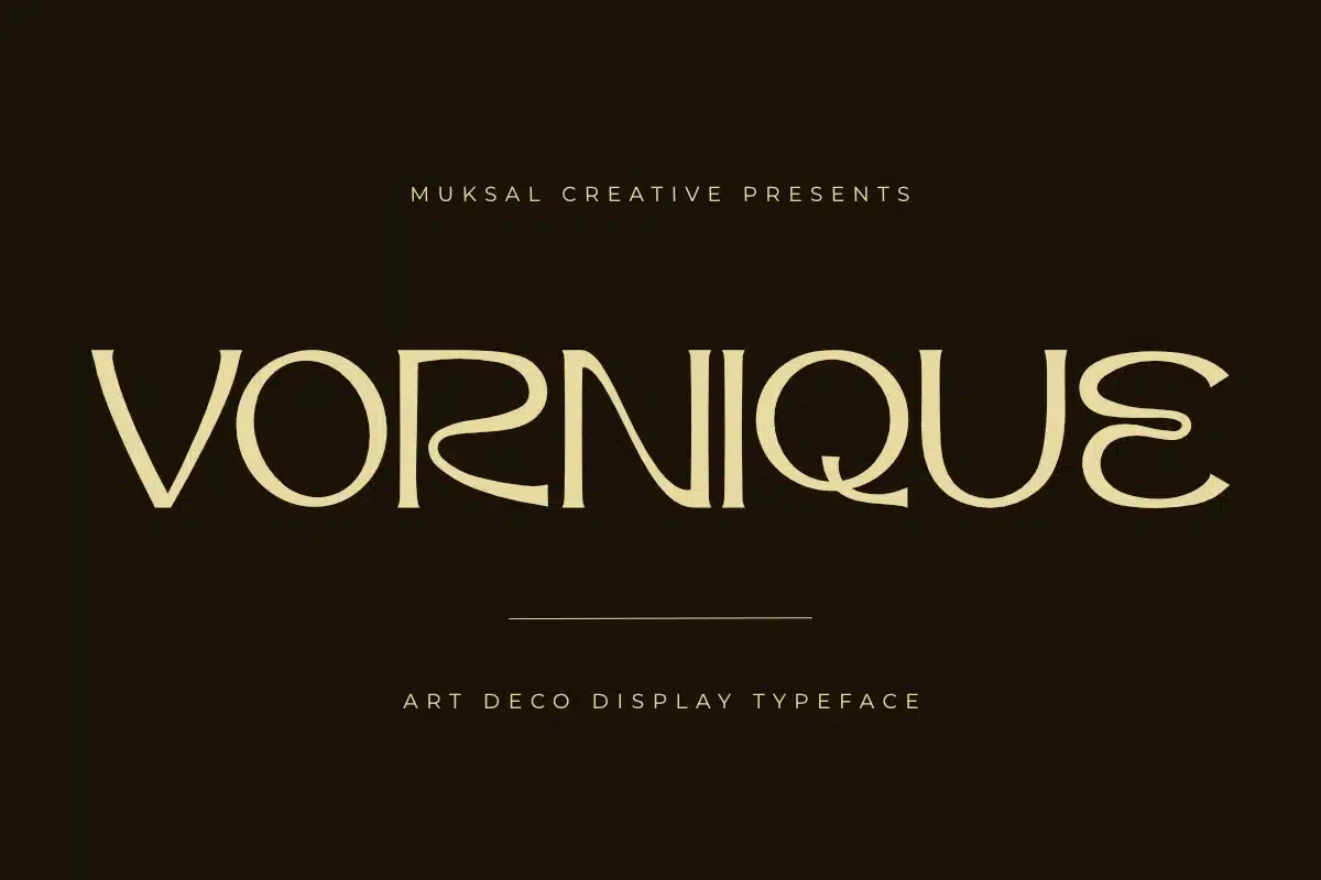 Vornique – Art Deco Bold Display Font font preview
