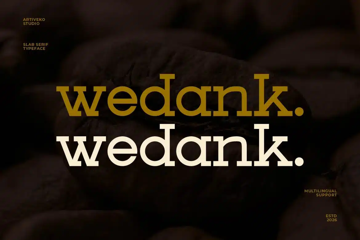 Wedank – Contemporary Slab Font font preview