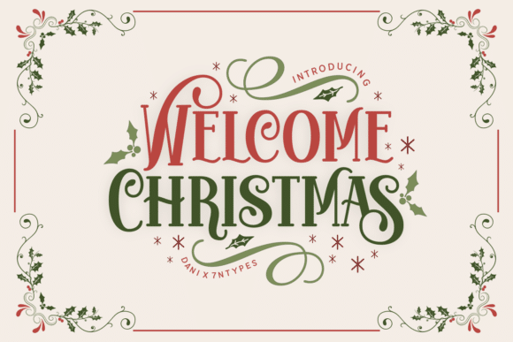 Welcome Christmas Font font preview