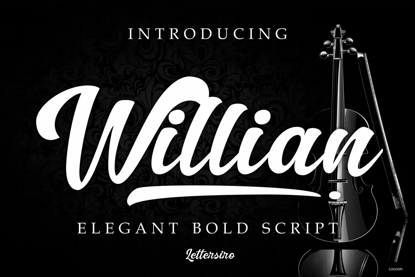 Willian Elegant Bold Script Font font preview