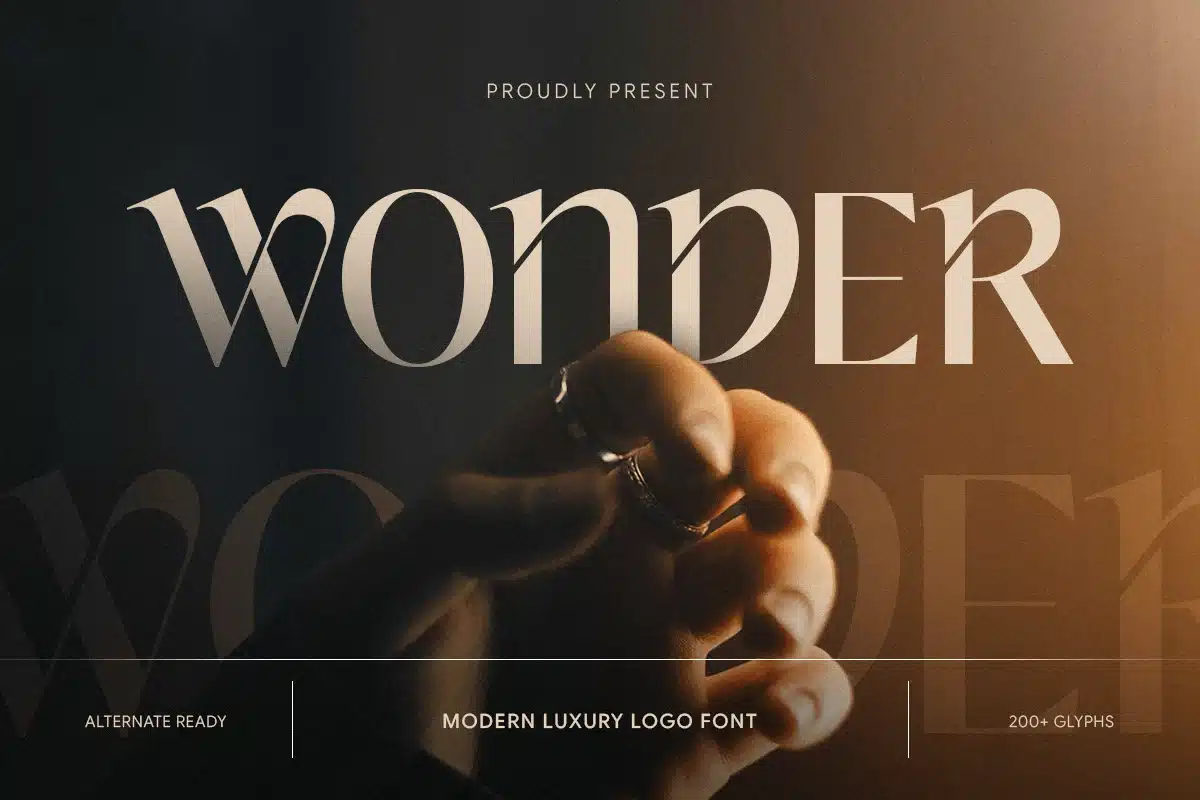 Wonder – Modern Luxury Logo Font font preview