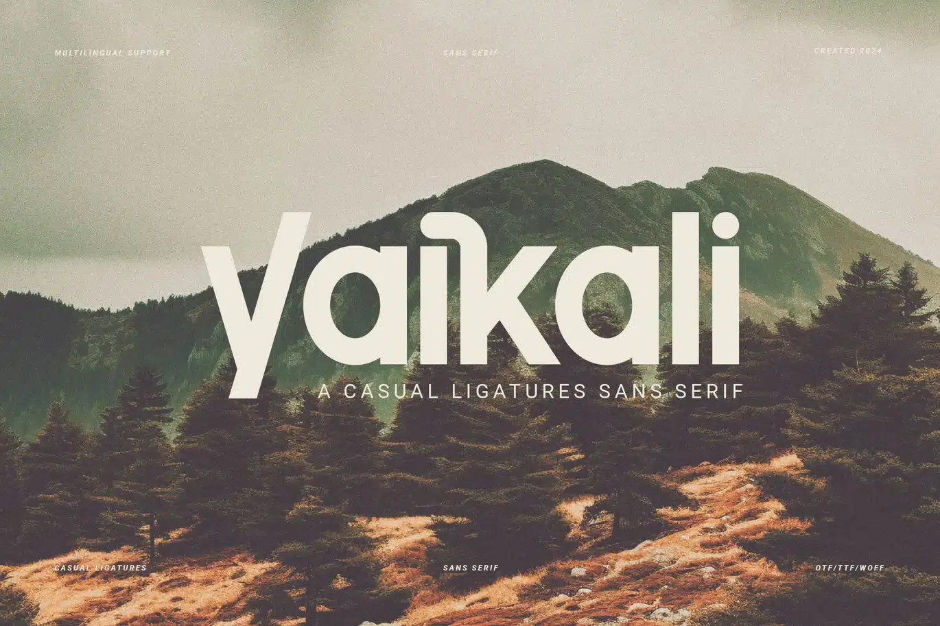 Yaikali | Casual Ligatures Sans Serif Font font preview