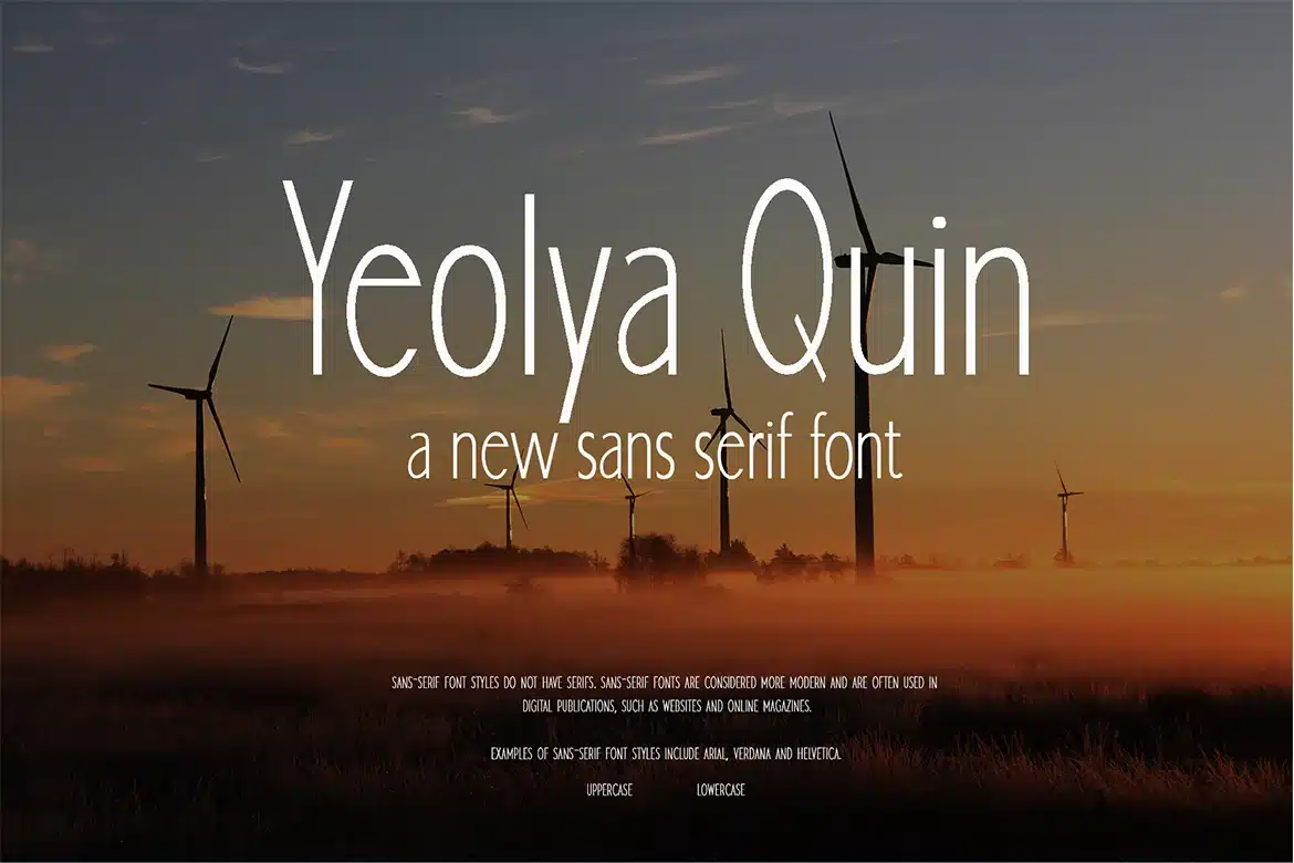 Yeolya Quin – Sans Serif Font font preview