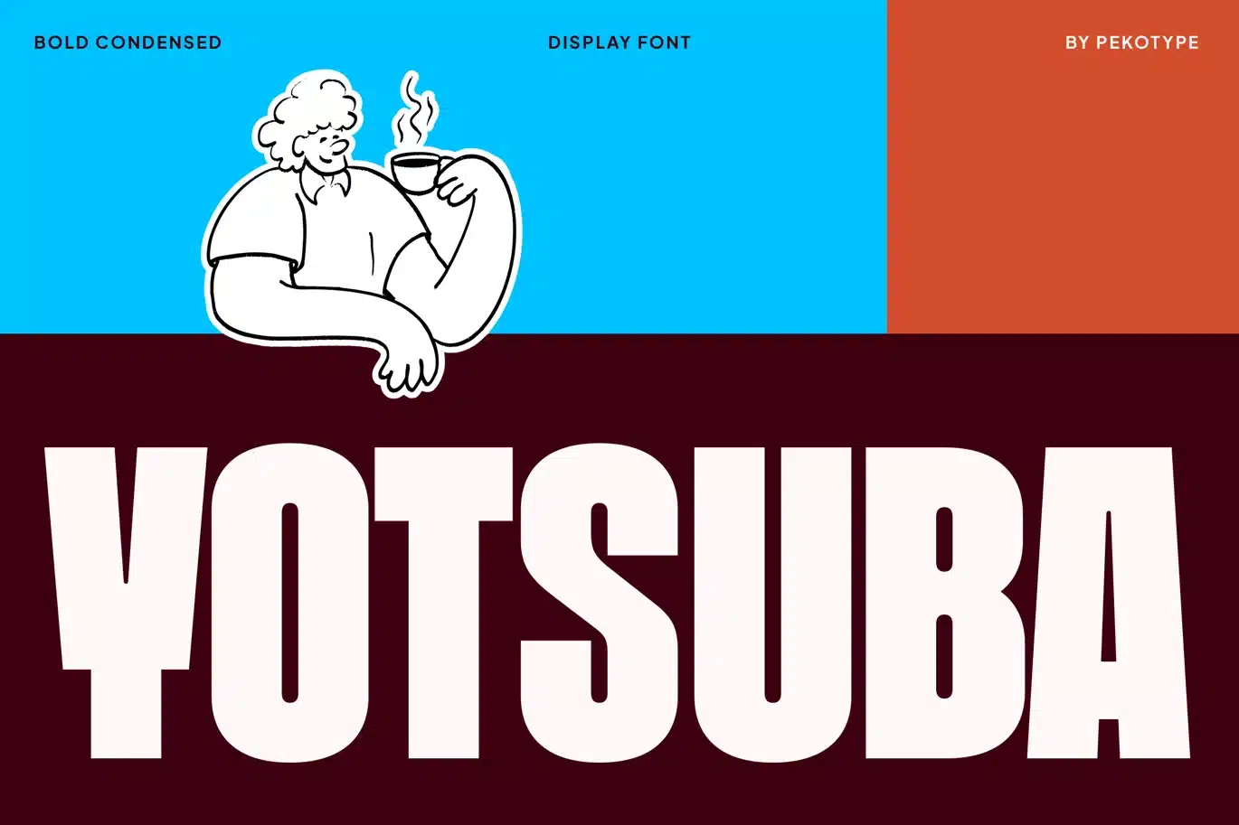 Yotsuba – Bold Condensed Display Font font preview