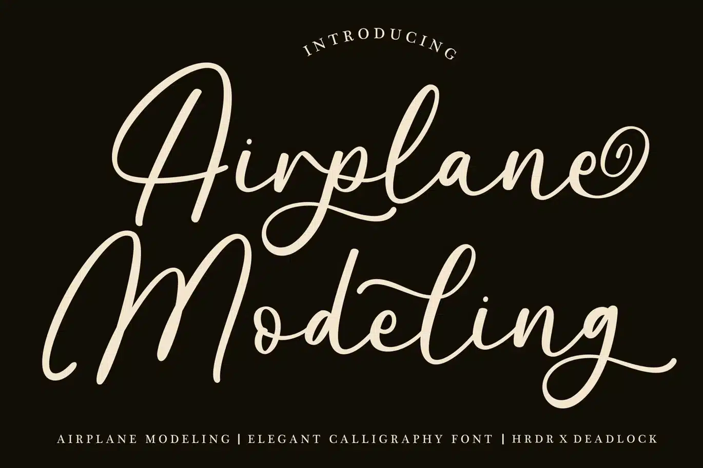 Airplane Modeling – Elegant Calligraphy Font font preview