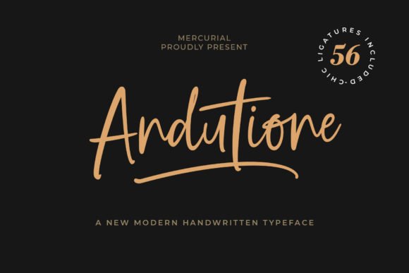 Andutione Font font preview