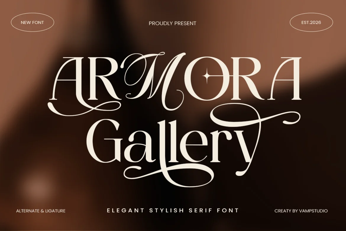 Armora Gallery – Elegant Luxury Serif Font font preview
