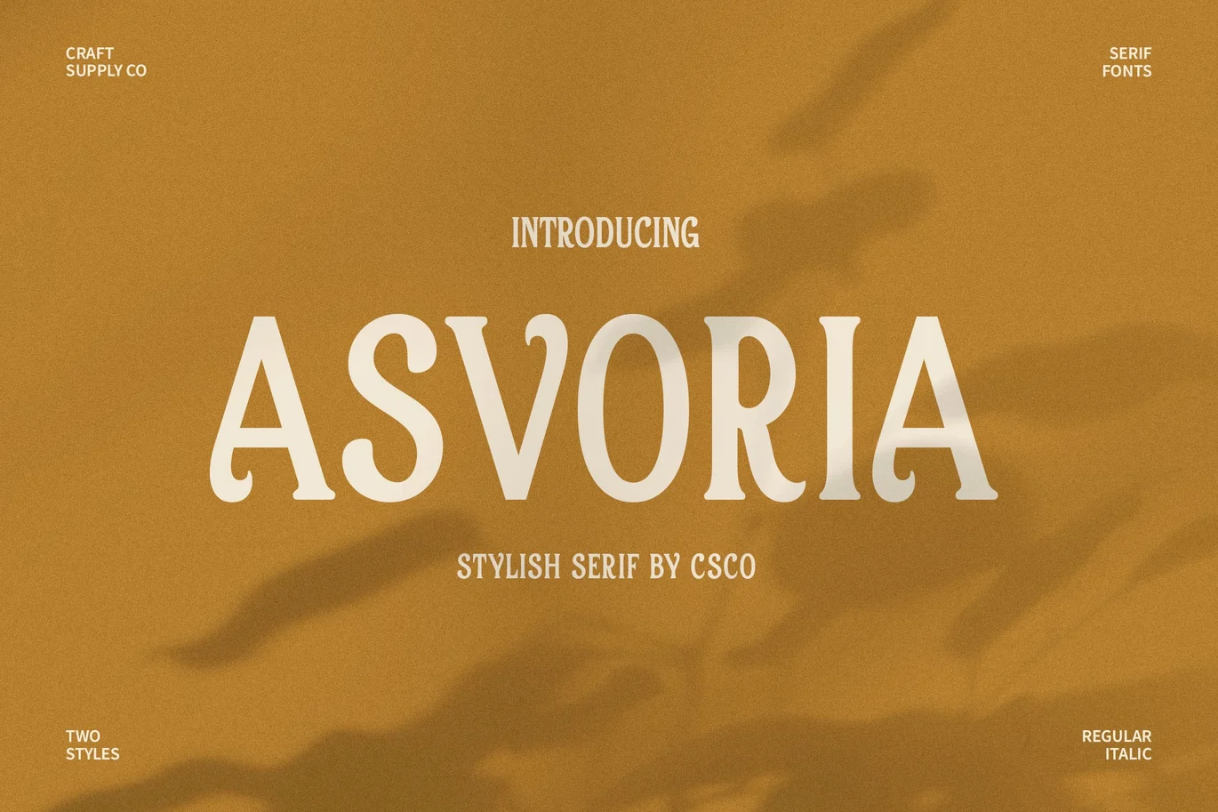 Asvoria – Stylish Serif Font font preview
