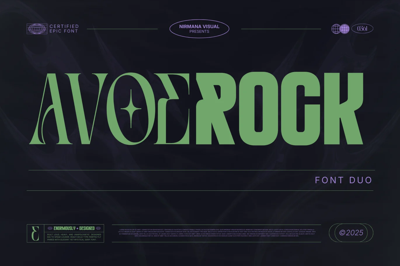 Avoerock – Branding Logo Font Duo font preview