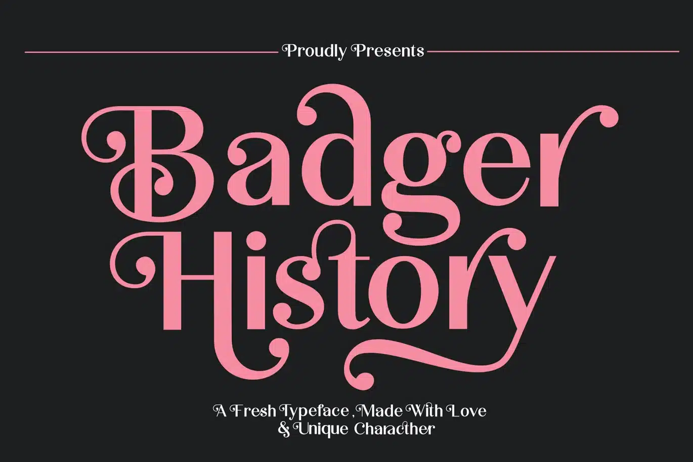 Badger History Typeface Font font preview