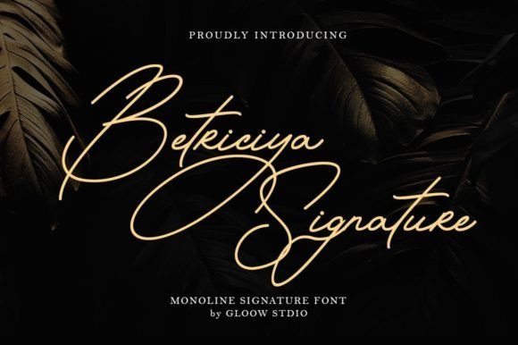 Betriciya Signature Font font preview