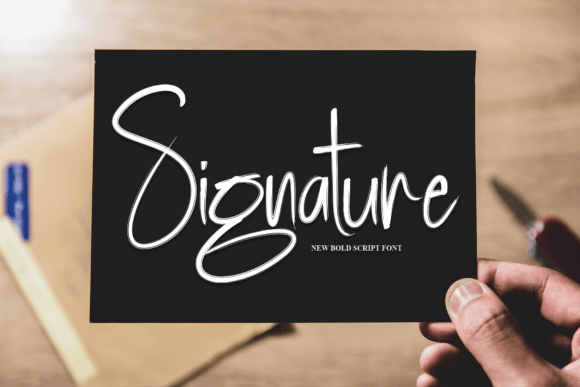 Book Signature Font font preview