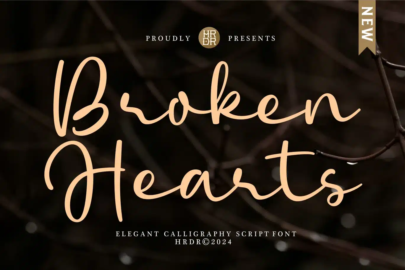 Broken Hearts – Elegant Calligraphy Script Font font preview