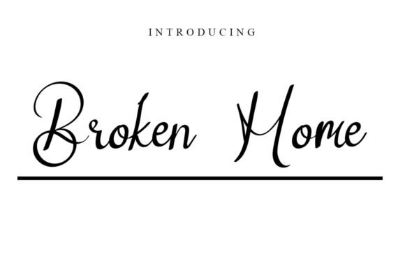 Broken Home Font font preview