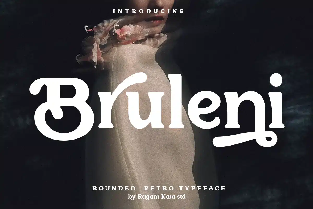 Bruleni – Rounded Retro Font font preview