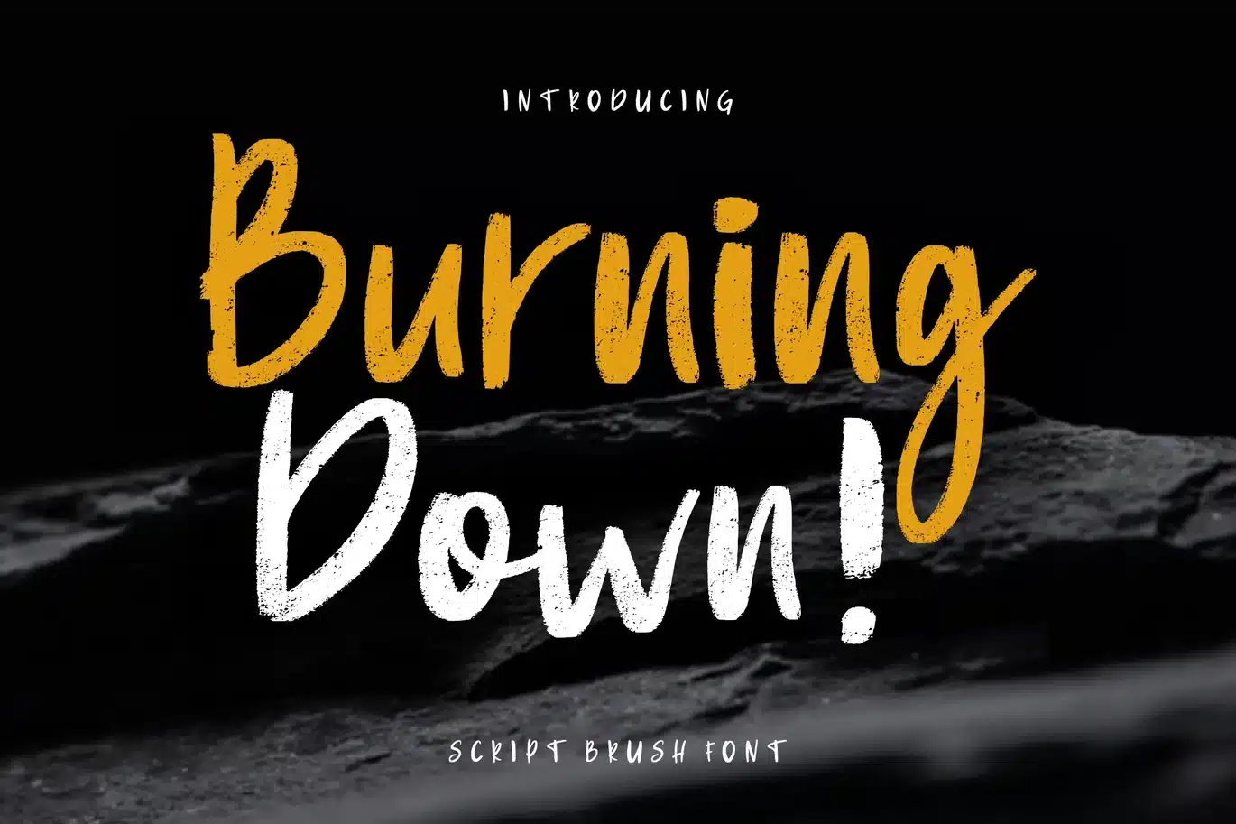 Burning Down Advertisement Font font preview