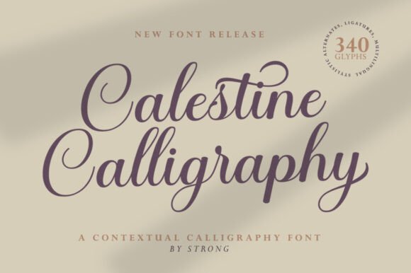 Calestine Calligraphy Font font preview
