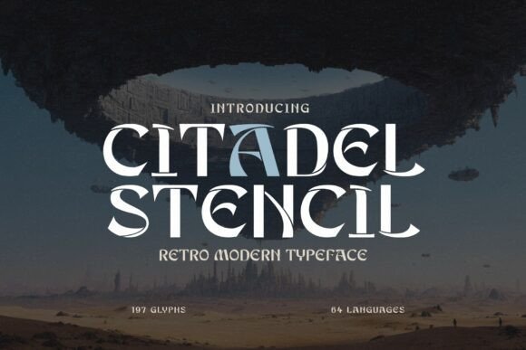 Citadel Stencil Font font preview