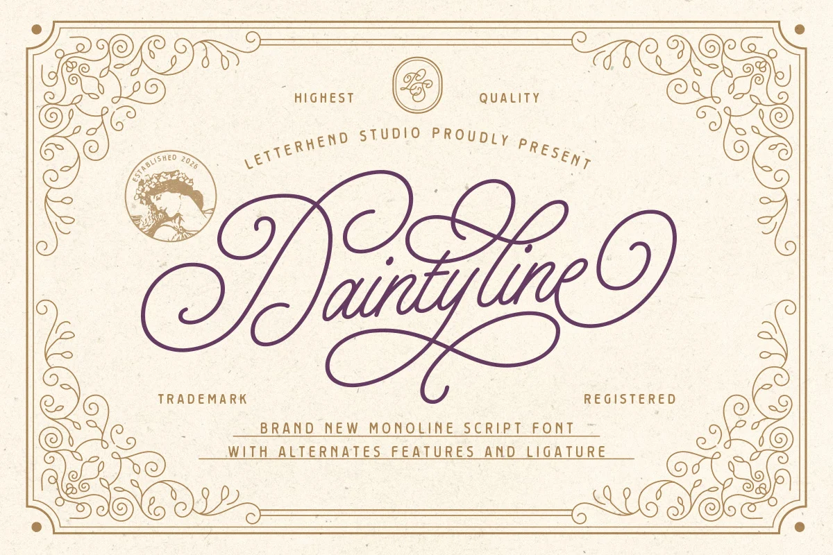 Daintyline Font font preview