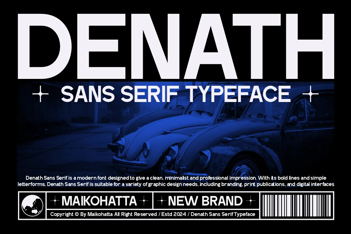 Denath – Sans Serif Typeface Font font preview