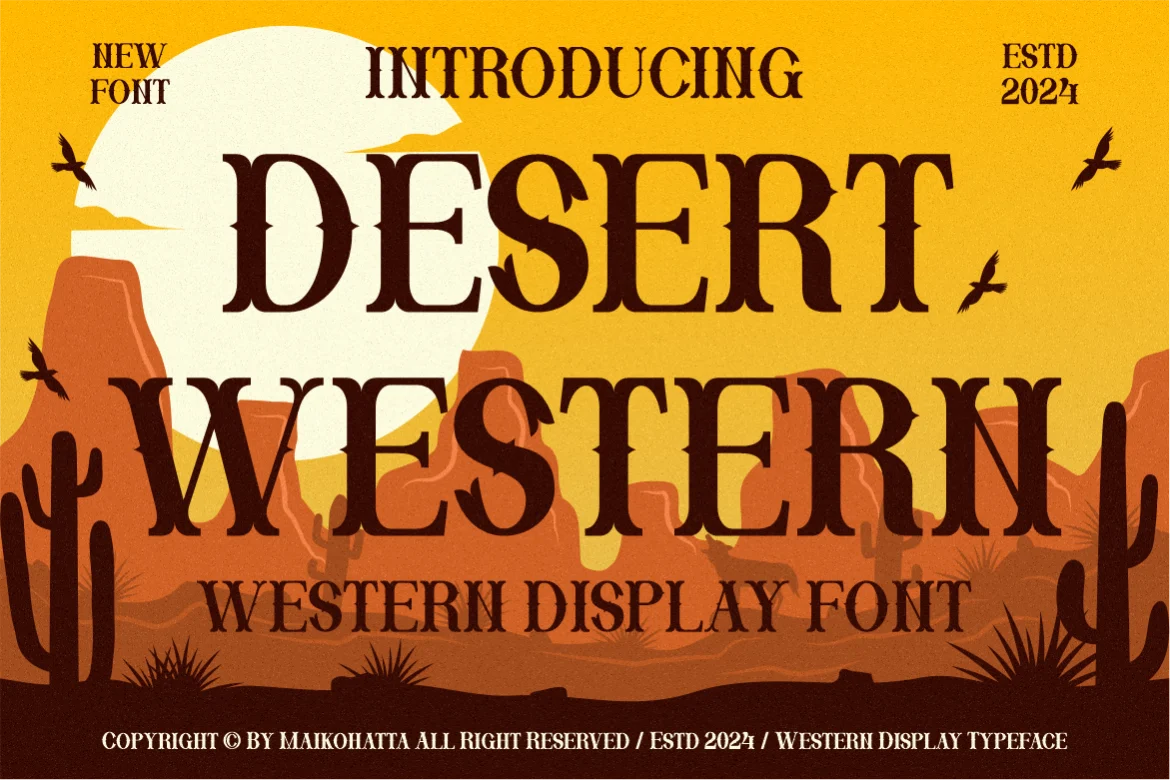 Desert Western – Western Display Font font preview