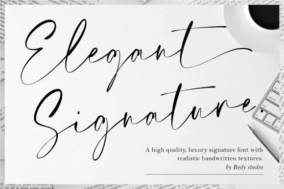Elegant Signature Font font preview