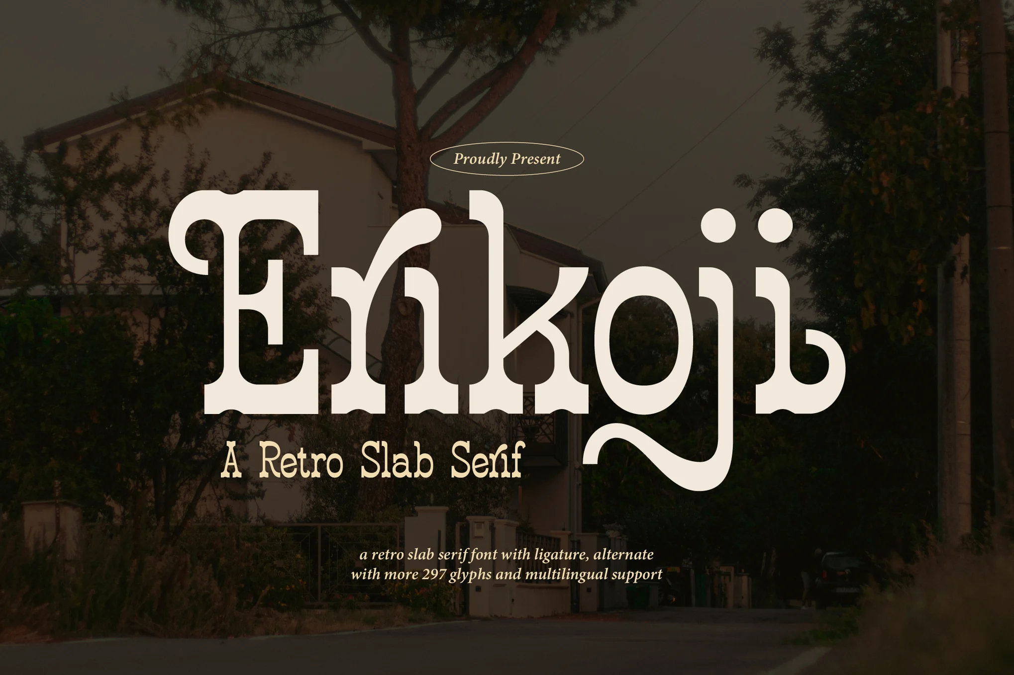 Erikoji | Retro Slab Serif Font font preview