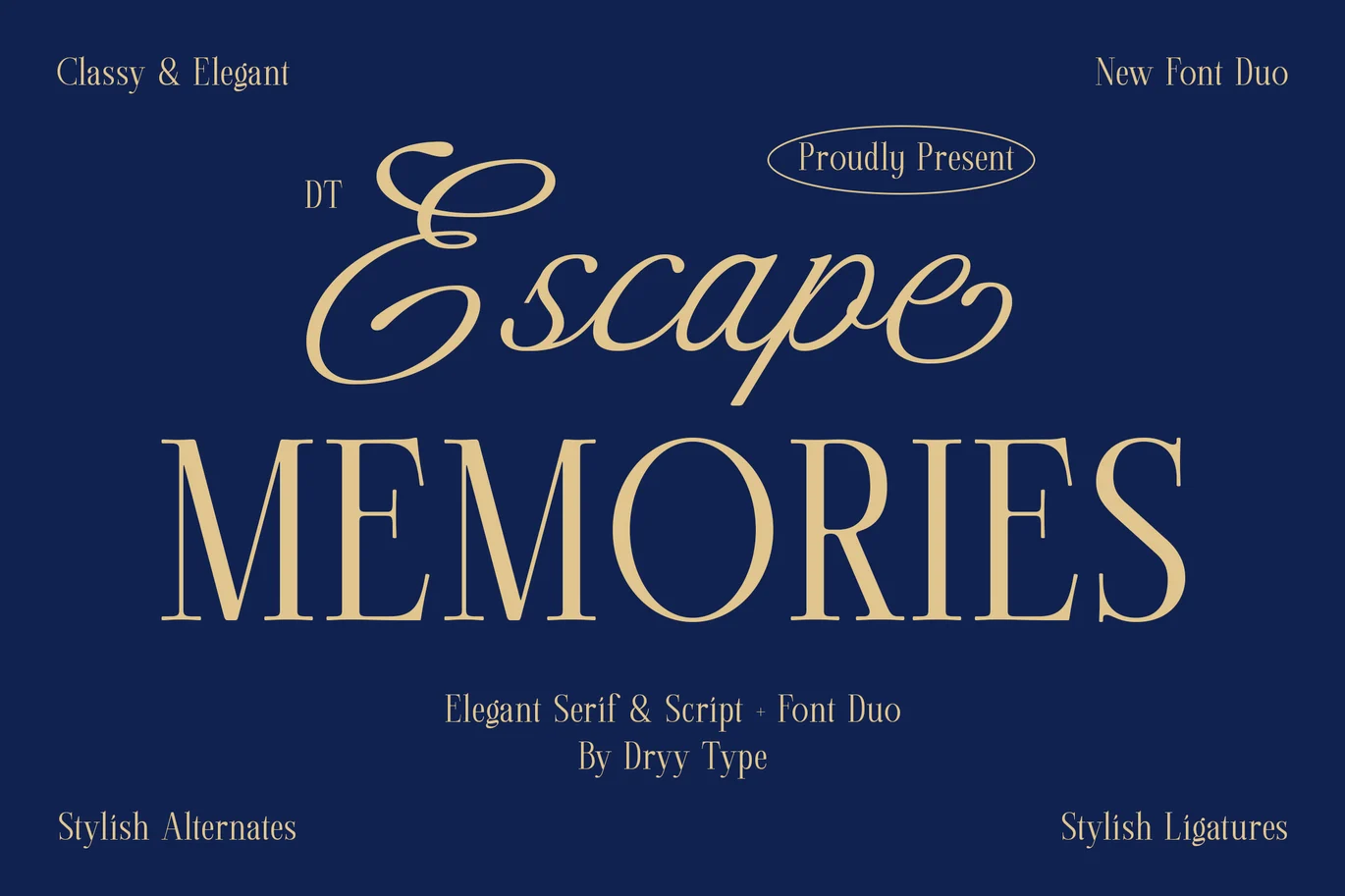 Escape Memories – Font Duo font preview