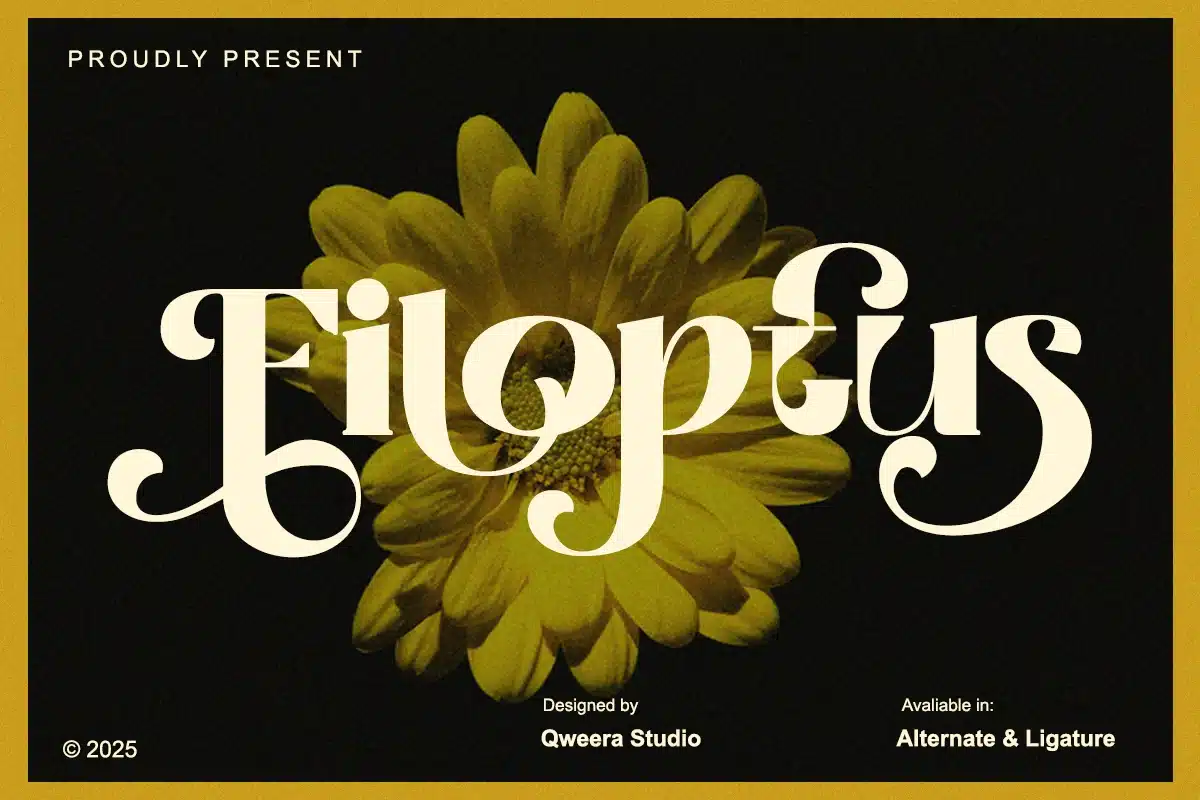 Filoptus – Modern Elegant Creative Branding Font font preview
