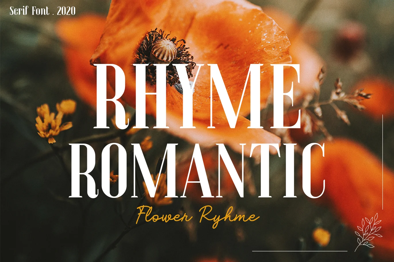 Flower Rhyme – Romantic Serif Font font preview