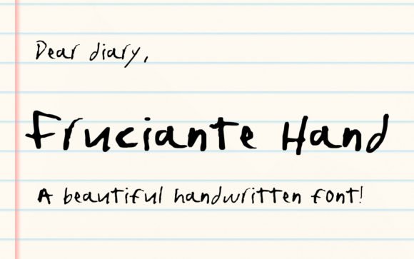 Fruciante Hand Font font preview