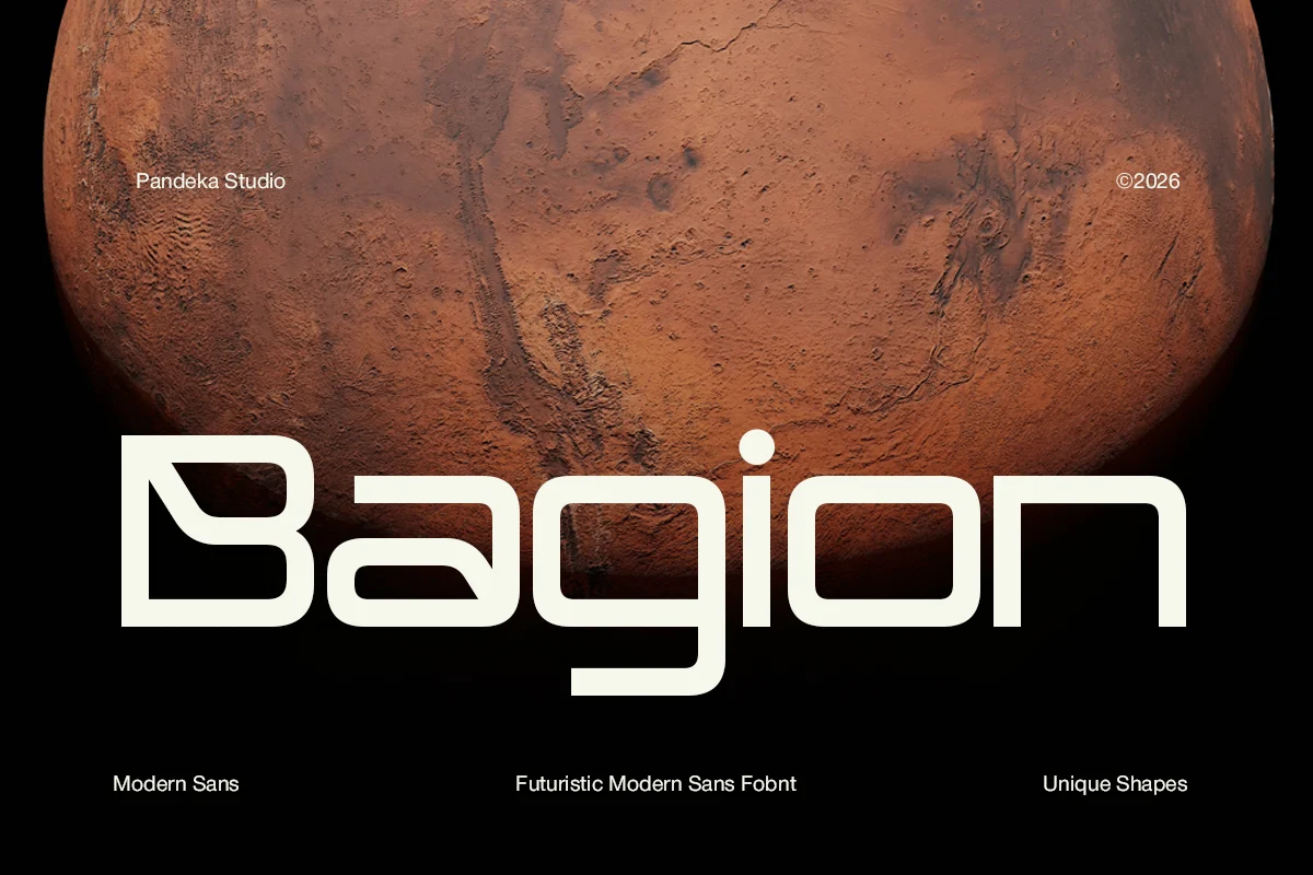 Futuristic Sci-Fi Font – Bagion font preview