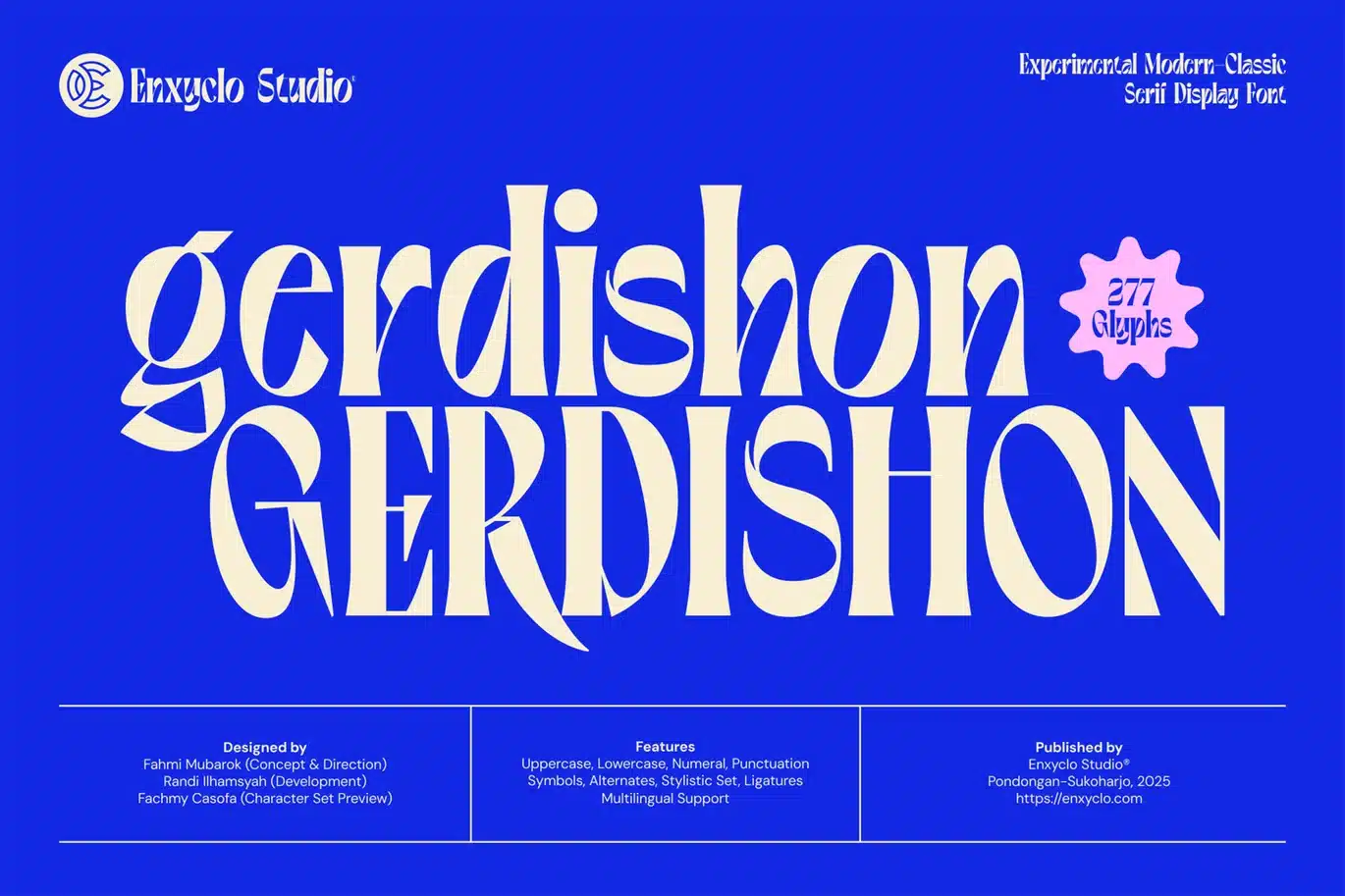 Gerdishon – Modern Serif Branding Logo Font font preview