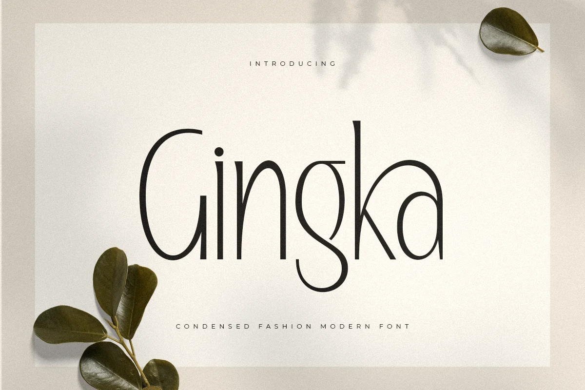 Gingka – Condensed Fashion Modern Font font preview