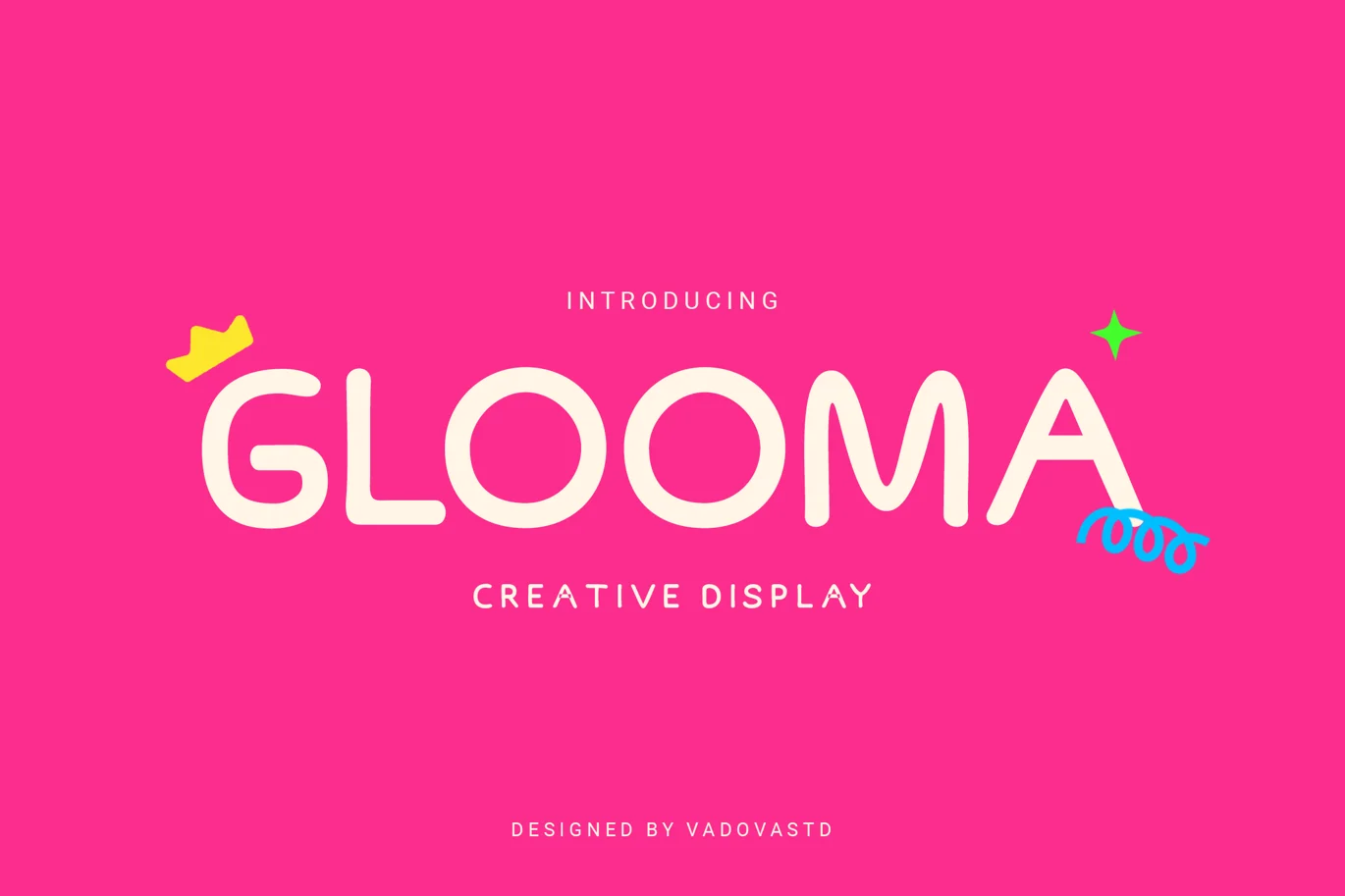 Glooma Creative Display Font font preview