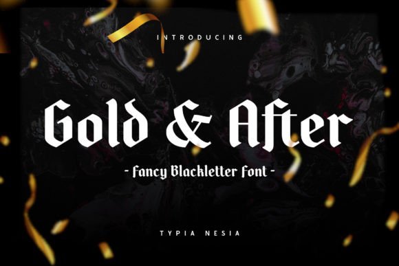 Gold and After Font font preview