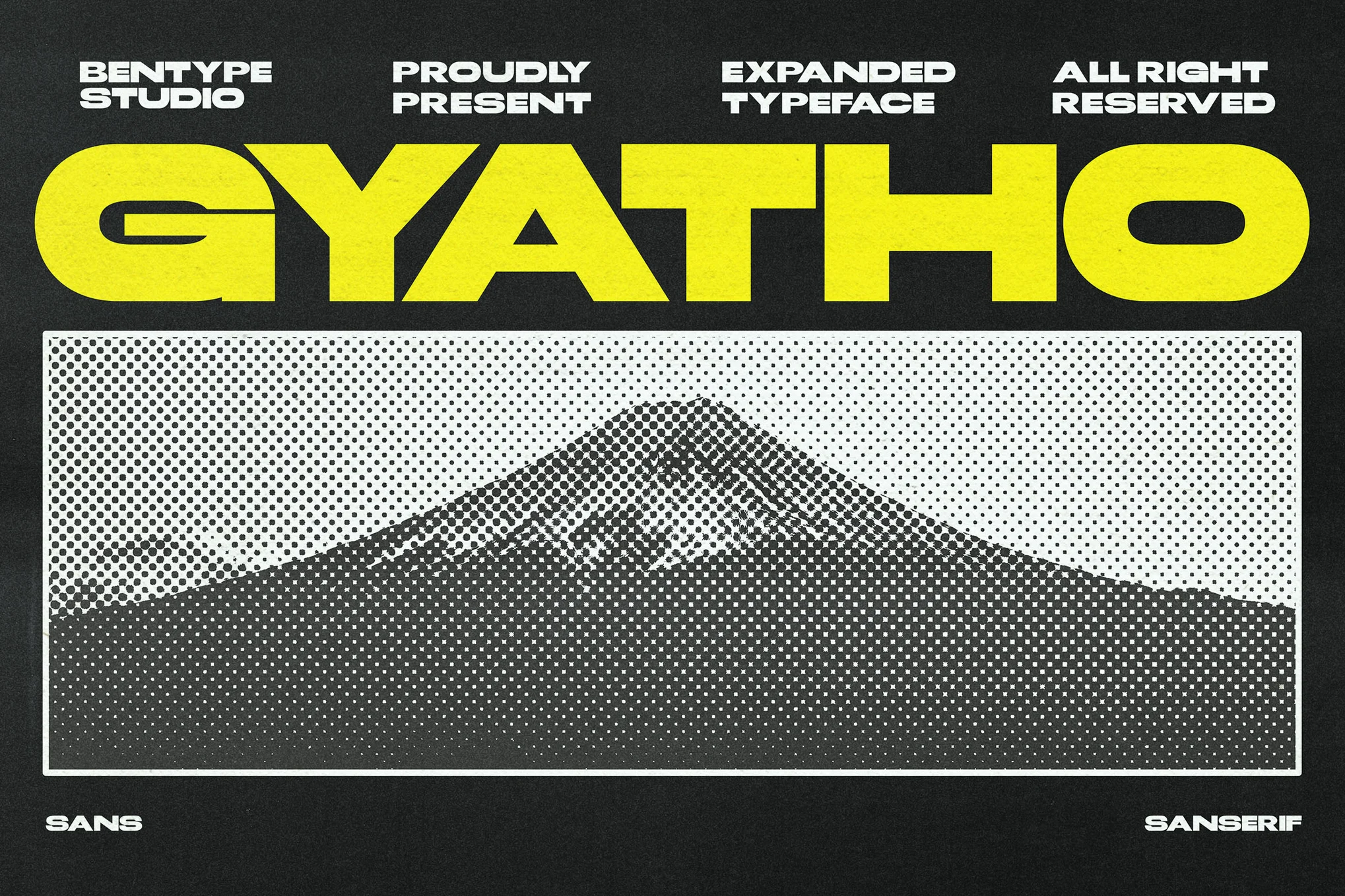 Gyatho – Expanded Sans Font font preview